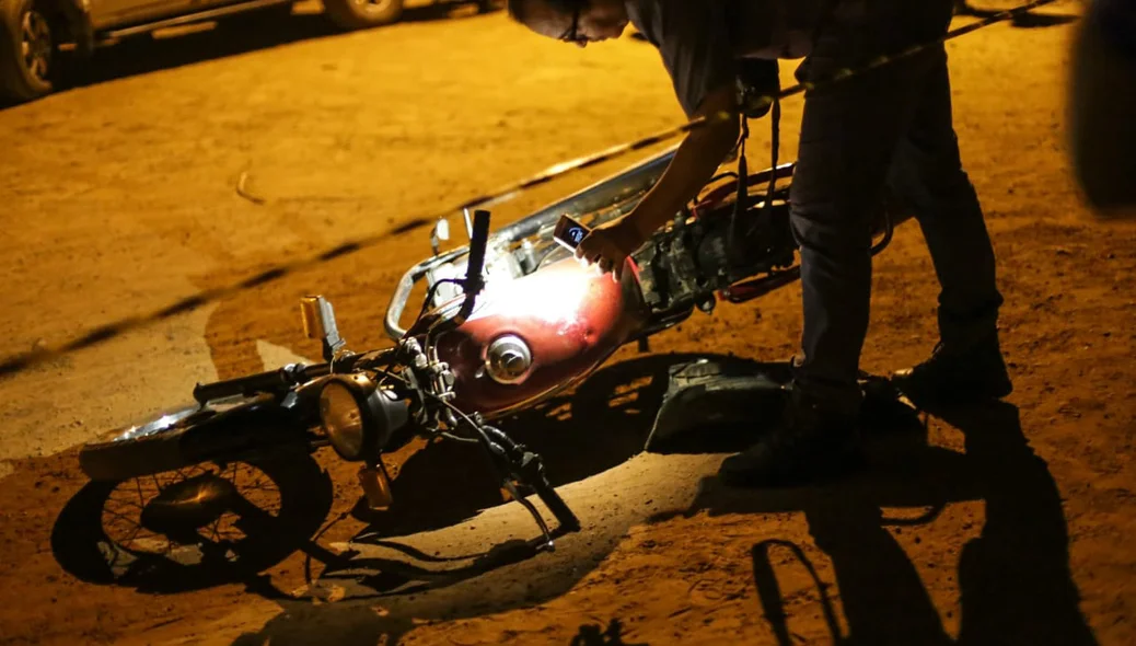 Motocicleta da vítima