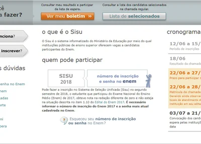 Matrículas e inscrição na lista de espera do SISU iniciam nessa sexta-feira