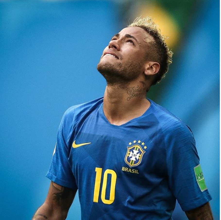 Neymar em jogo contra a Costa Rica na copa 2018