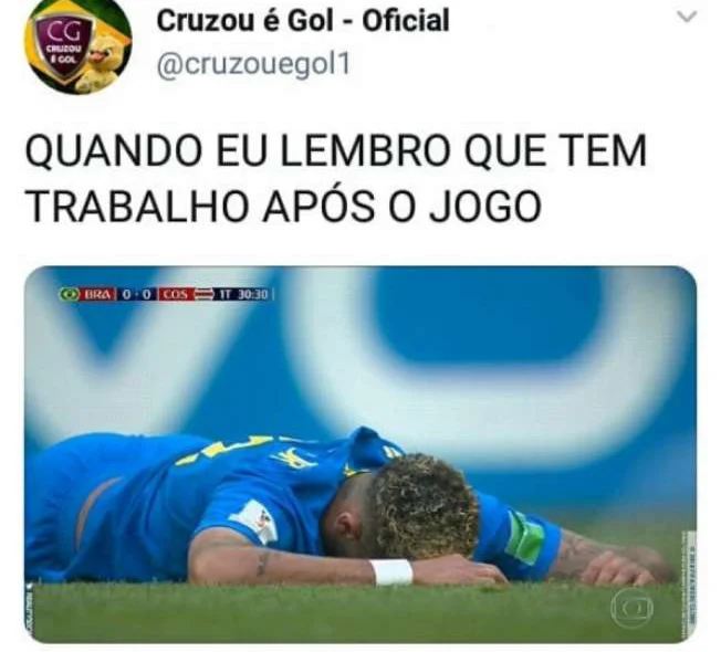 Quedas de Neymar foram alvos de vários memes