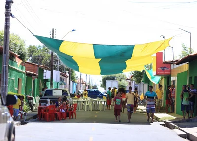 Rua em clima de Copa do Mundo em Teresina