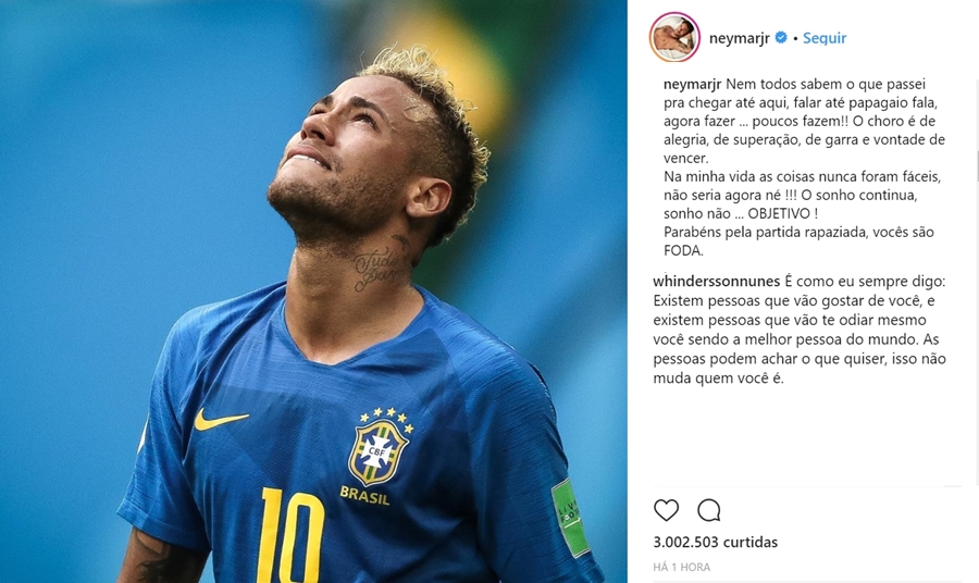 Whindersson Nunes se solidariza com Neymar