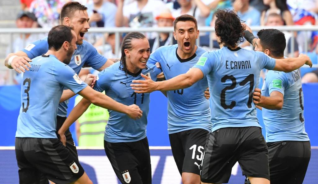 Uruguai vence a Rússia por 3 a 0 pela Copa do Mundo da Rússia