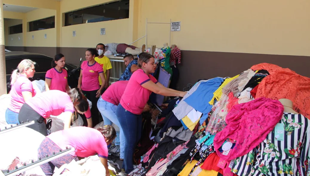 As mercadorias foram retiradas da loja