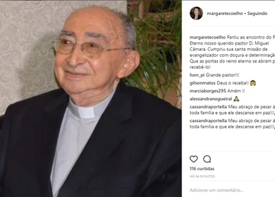 Margarete Coelho lamenta morte de Dom Miguel Câmara