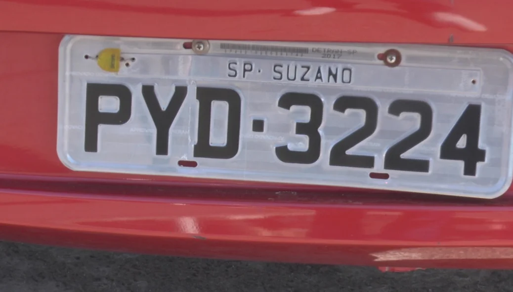 Placa do veículo 