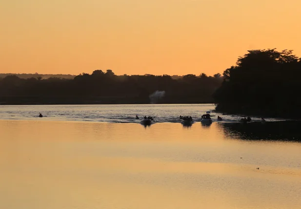Canoas no rio Poti