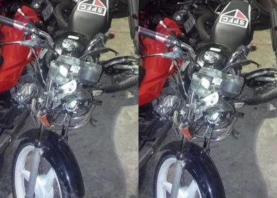 Motocicleta apreendida em prisão no Monte Horebe