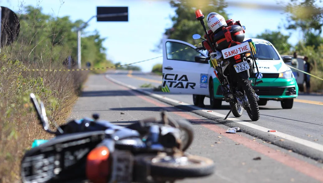 O crime foi praticado por dois indivíduos em uma motocicleta