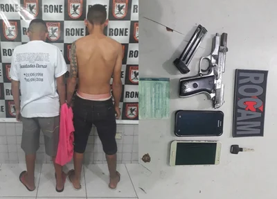 Homem é preso e menor é apreendido por porte ilegal de arma de fogo