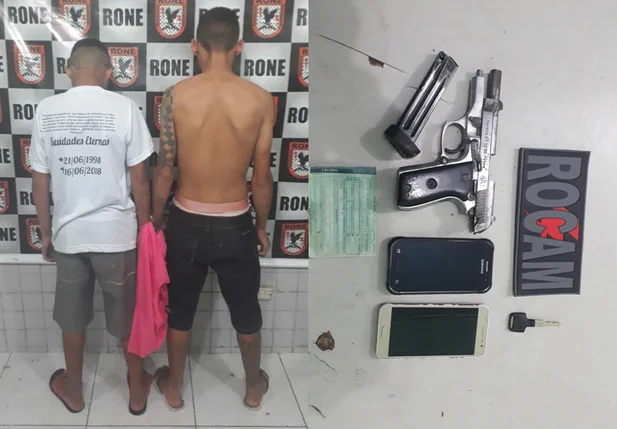Homem é preso e menor é apreendido por porte ilegal de arma de fogo