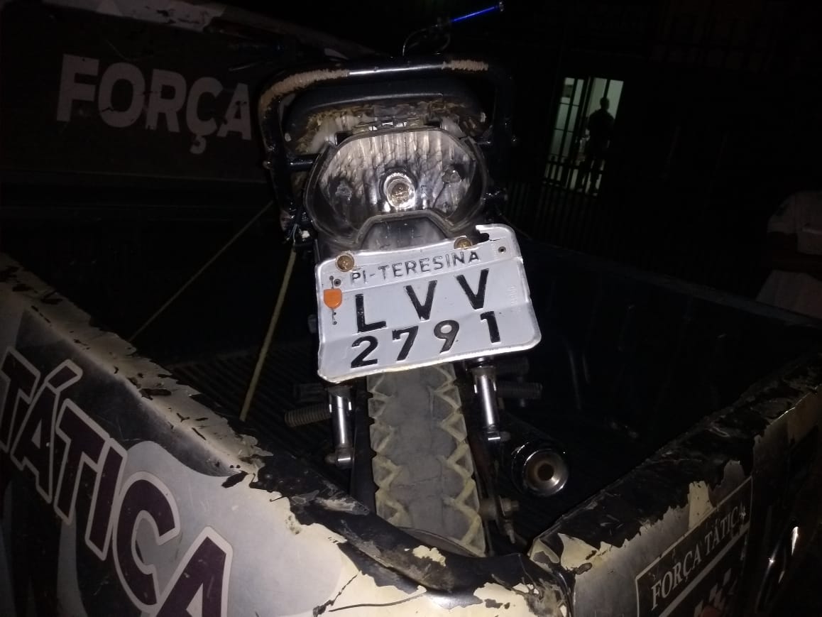 Motocicleta recuperada pela PM