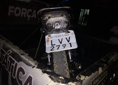 Motocicleta recuperada pela PM