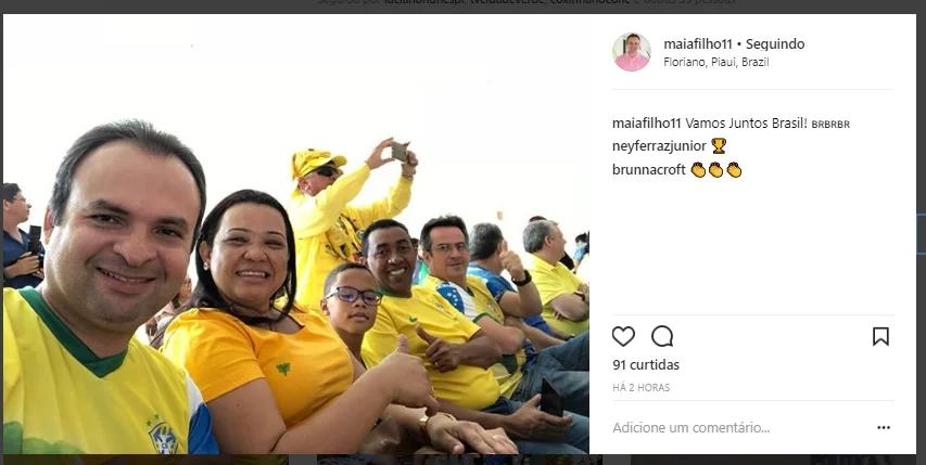 Deputado Maia Filho comemora vitória da seleção