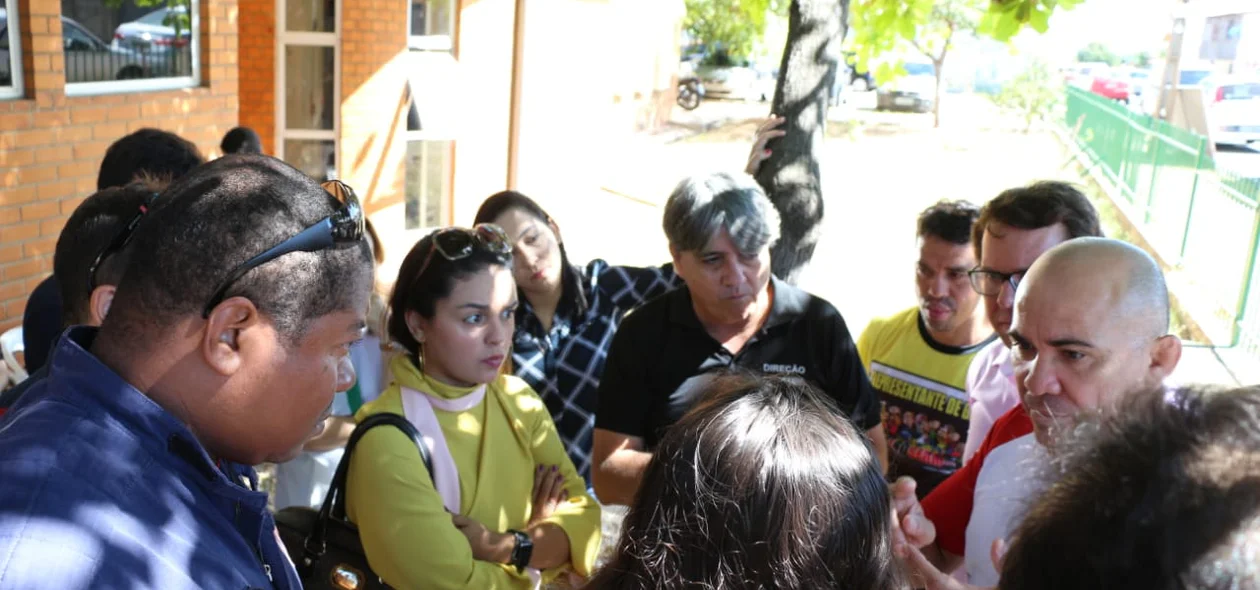 Protesto dos trabalhadores da Saúde de Teresina na FMS