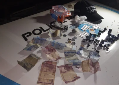 Droga encontrada com Luzinete Santos de Sousa