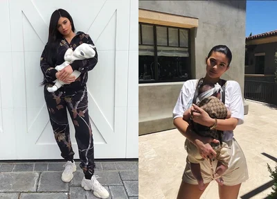 Kylie Jenner com sua filha Stormi