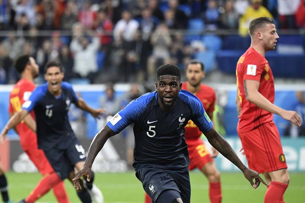 Umtiti marcou o gol da vitória da França sobre a Bélgica