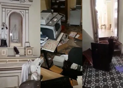 Danos físicos causados a Catedral de Nossa Senhora das Dores