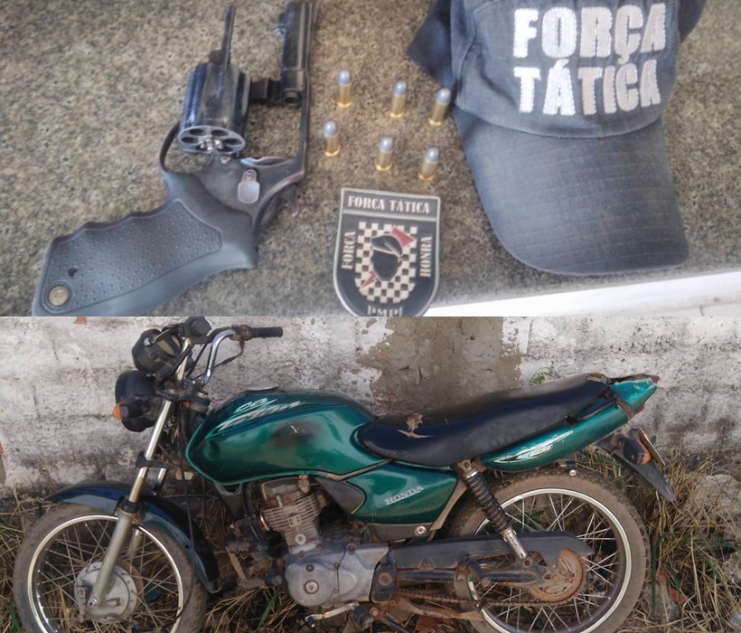 A arma e as munições foram encontradas com João Myk e a motocicleta na casa de um acusado de tentar cometer o assassinato