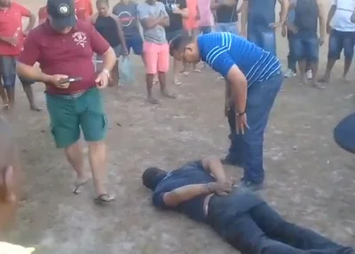 Criminoso baleado por policial