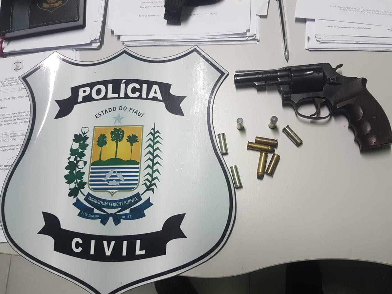 Arma de fogo apreendida em sítio 