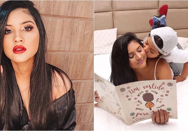 Mileide Mihaile e seu filho Yhudi Lima 