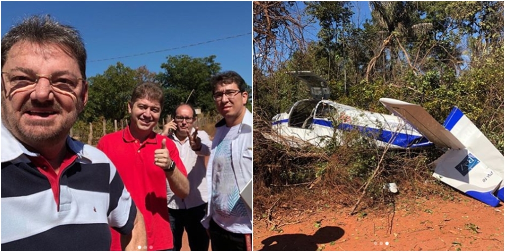 Avião com Wilson Martins e Rodrigo Martins fez pouso de emergência