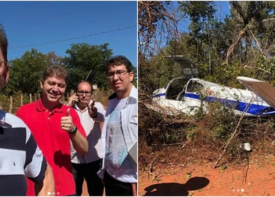 Avião com Wilson Martins e Rodrigo Martins fez pouso de emergência