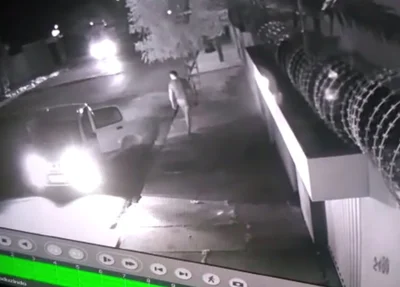 Câmeras de segurança flagram ação de bandidos no Marquês
