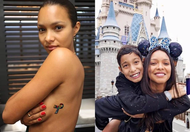 Lais Ribeiro faz tatuagem em homenagem ao filho autista 