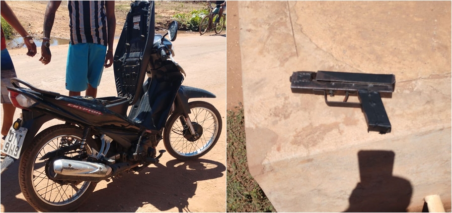 Moto recuperada em Timon após roubo com arma caseira