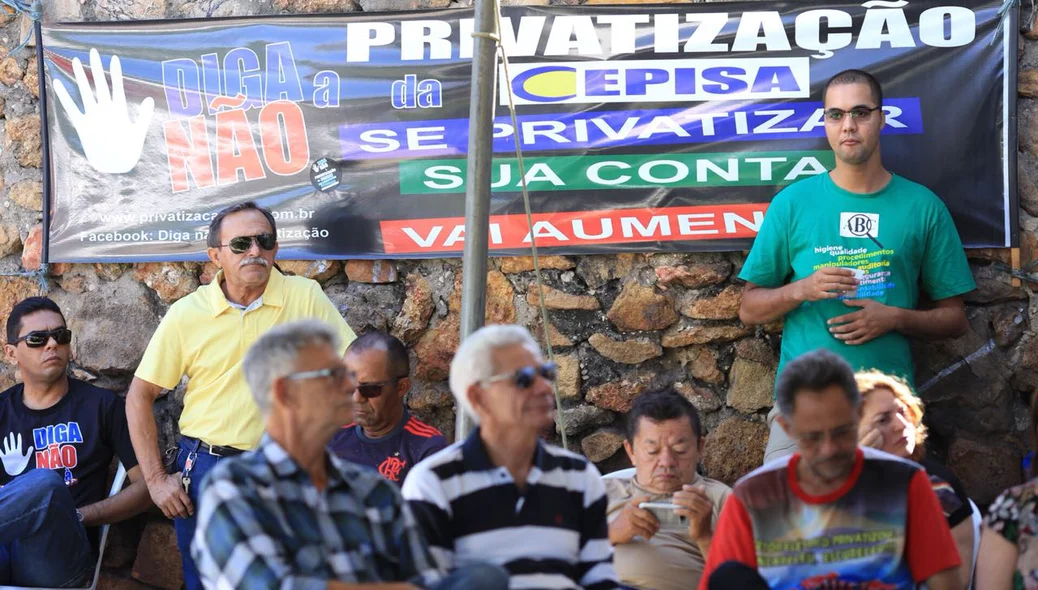 Greve dos trabalhadores contra a privatização da Cepisa