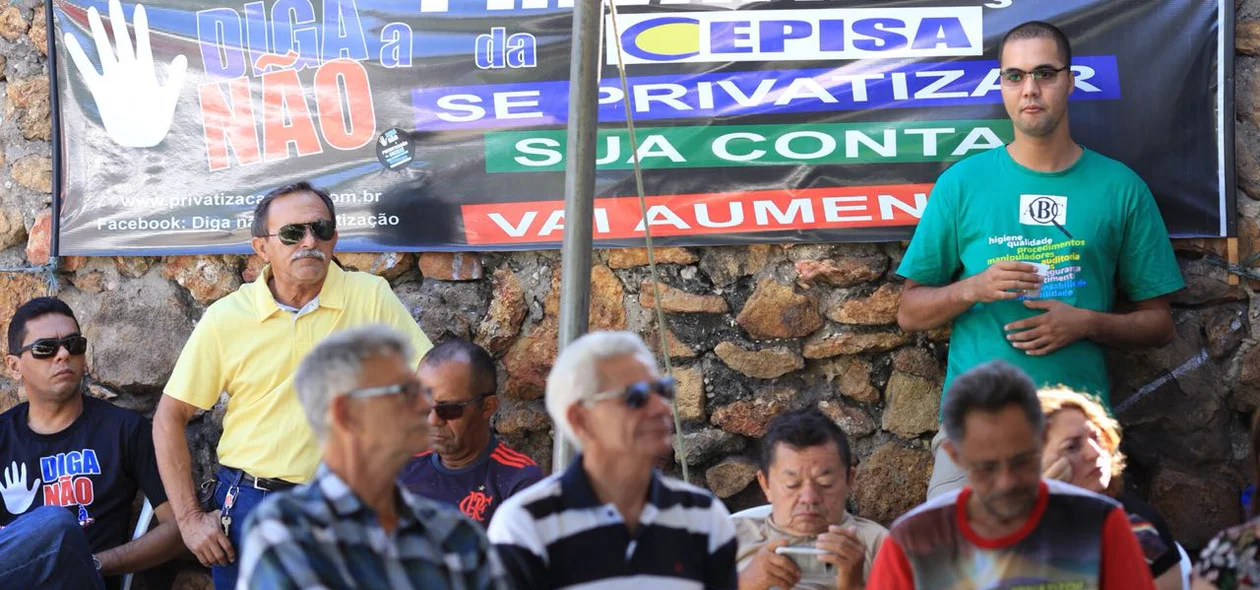 Greve dos trabalhadores contra a privatização da Cepisa