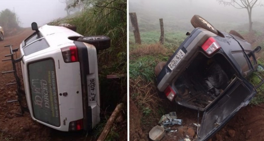 Irmãos capotam carros de mesmo modelo em Santa Catarina