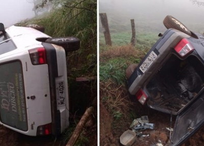 Irmãos capotam carros de mesmo modelo em Santa Catarina