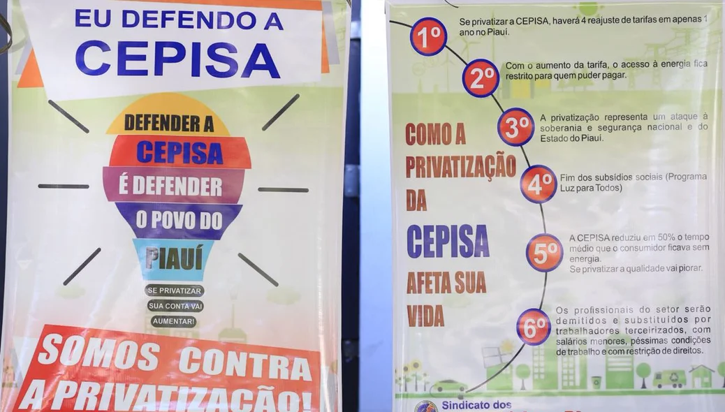 Trabalhadores da Cepisa paralisam atividades em protesto