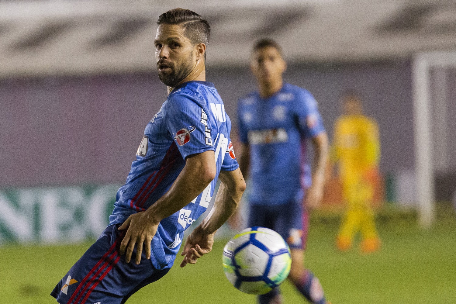 Flamengo em partida contra o Santos