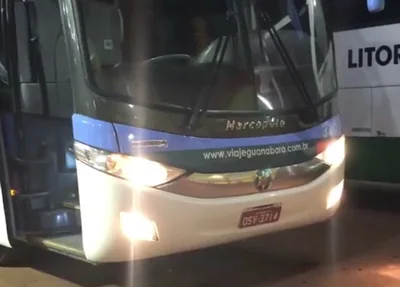 Ônibus da Guanabara parado após fato inusitado 