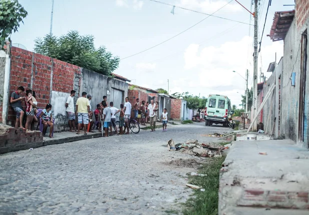 Rua em que aconteceu o crime