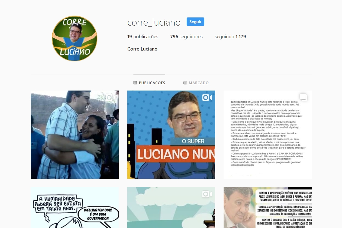 Página Corre Luciano
