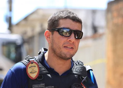 Delegado Jarbas Lima no local do crime 
