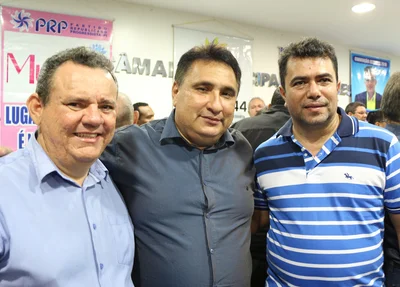 Quem Quem e Laecio Borges durante convenção do PRP