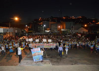 Chegada da caminhada a Igreja Catedral