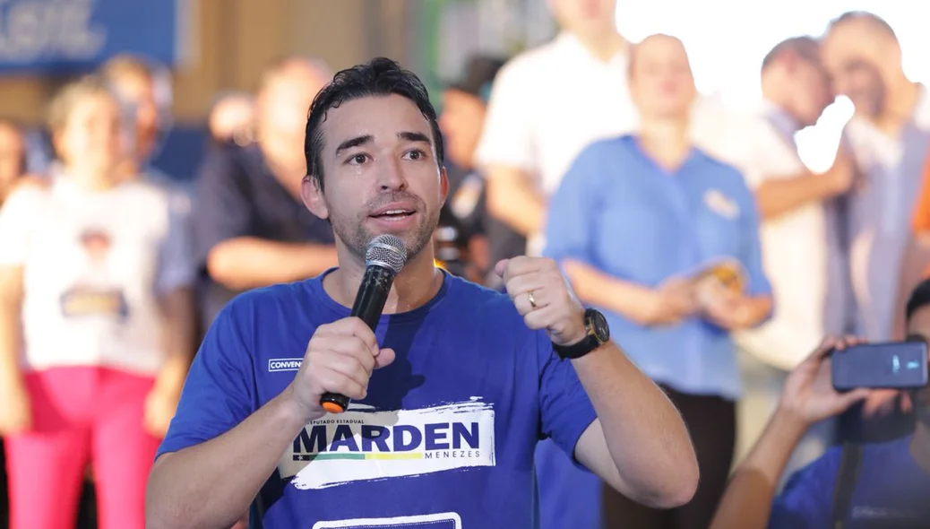 Marden Menezes durante convenção no Atlantic City em Teresina