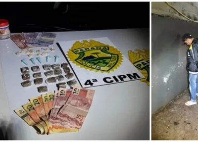 Homem preso após oferecer drogas a viatura da PM no Paraná