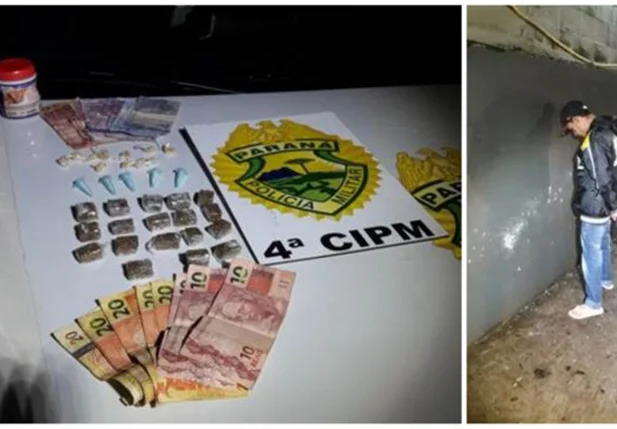 Homem preso após oferecer drogas a viatura da PM no Paraná