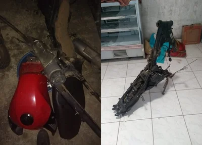 Peças e chassi apreendidos em Teresina