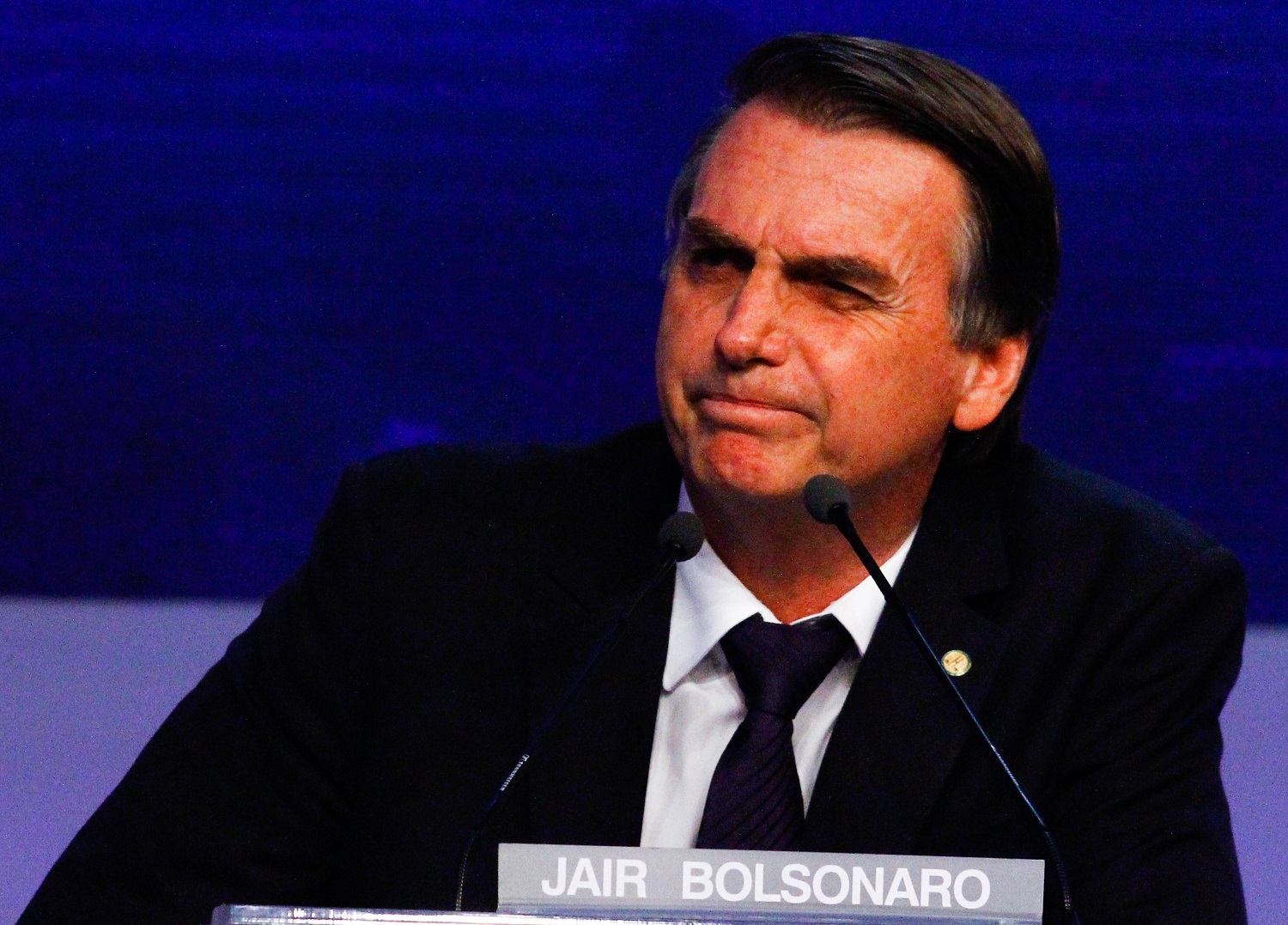 Jair Bolsonaro durante debate na Band