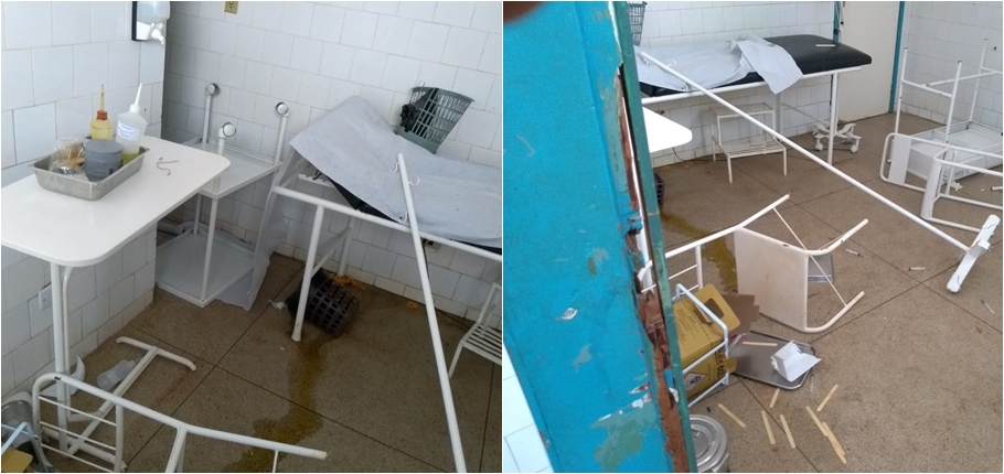 Hospital depredado em Regeneração 